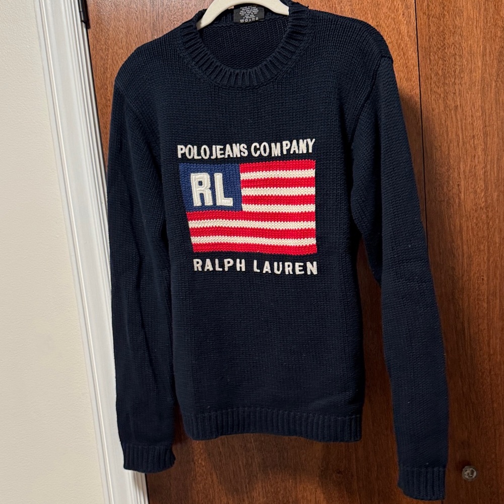 Vintage Ralph Lauren Flag Sweater
